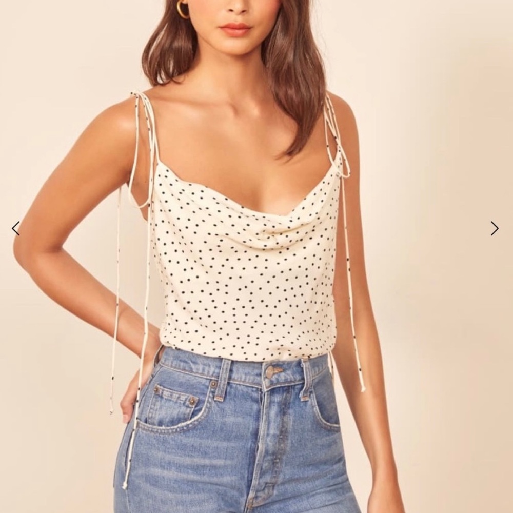 The Reformation Leah Top in Pepper